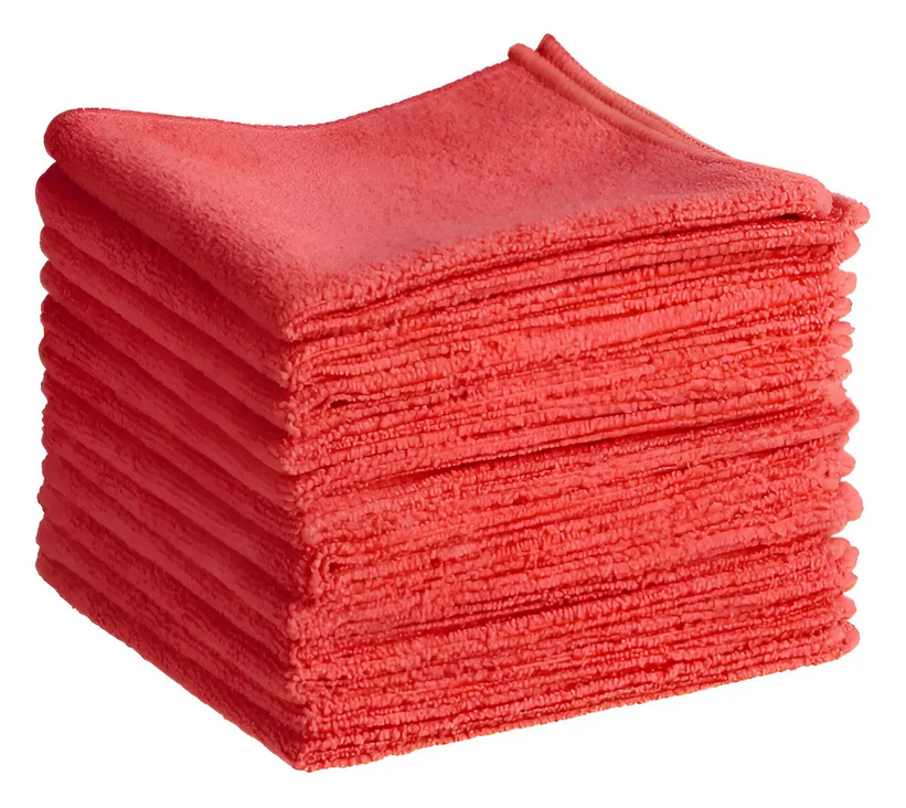 Pack 10 Paños Microfibra 55x50 Rojo
