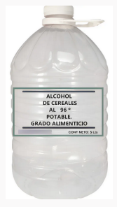 Alcohol de Cereales 96° (potable, grado alimenticio)